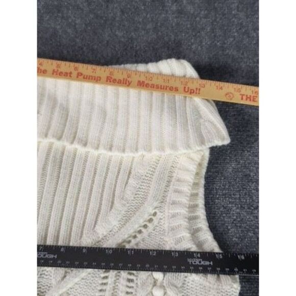 Piper & Blue Sweater Dress Women Sz XL White Cable Knit Cowl Neck Boho - Picture 3 of 7